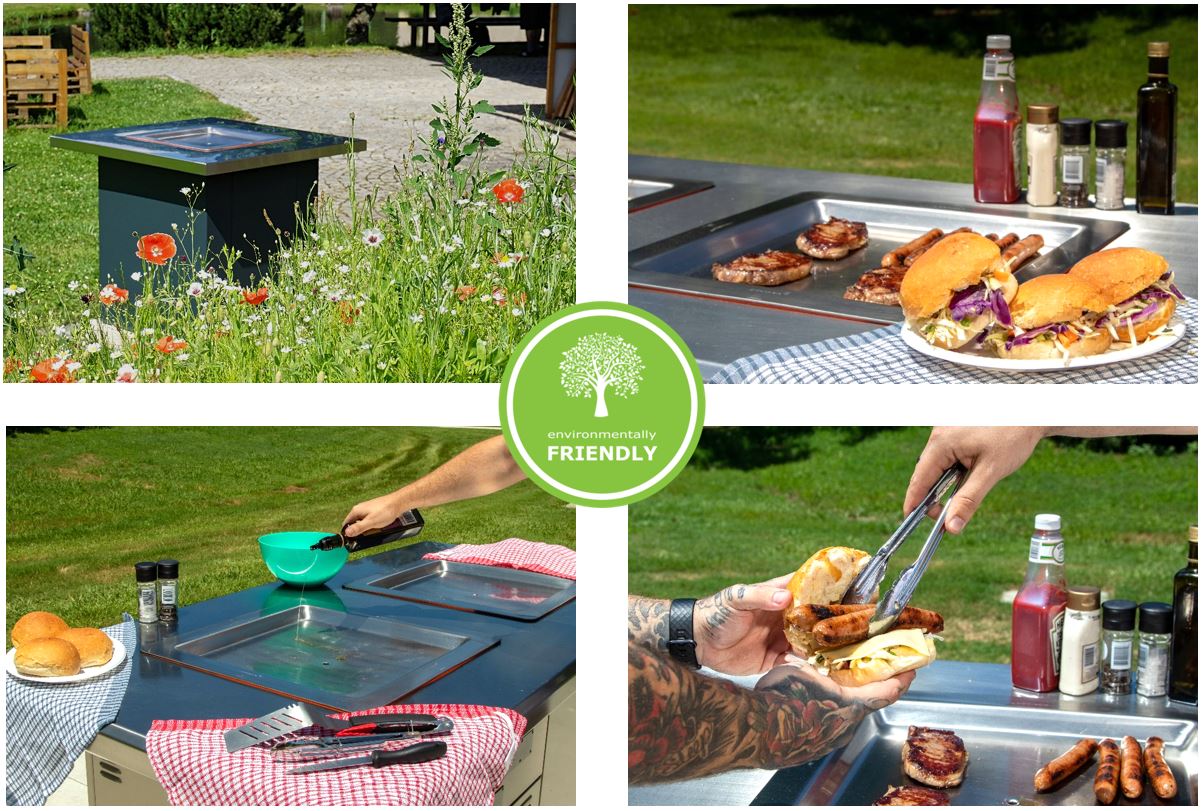 Greenplate BBQ Publicgrills Environmentally friendly